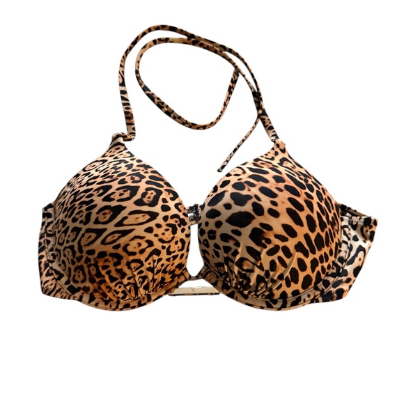 Victoria's Secret Other - NWOT Victoria’s Secret Bombshell Push-up Leopard Bikini Top 36B